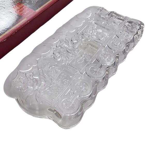 Gorham Crystal Train Server Lenox Germany Holiday Traditions North Pole Express - Picture 8 of 10